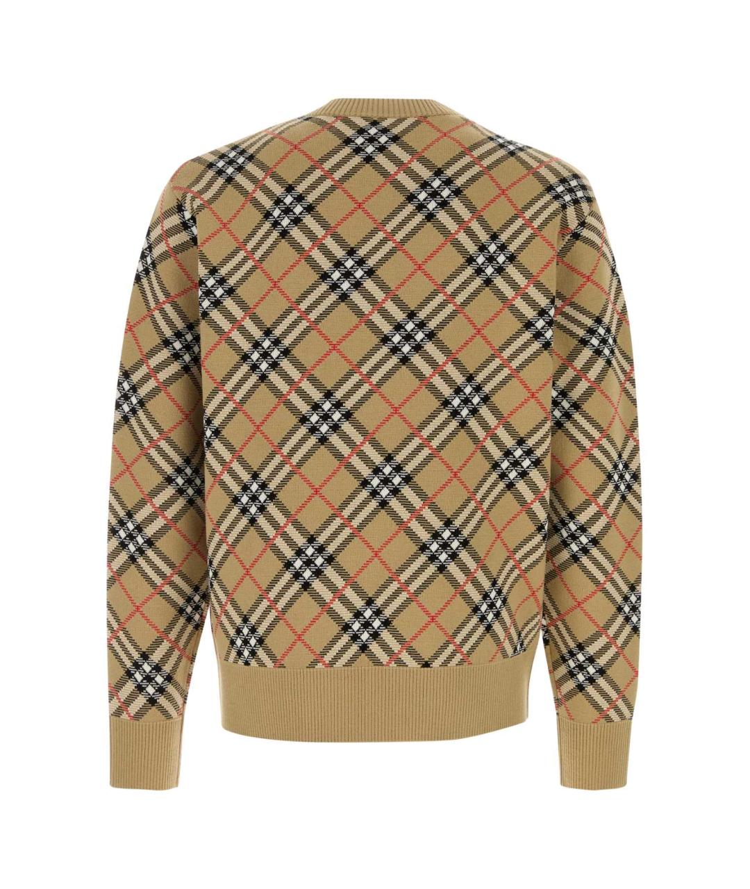 BURBERRY Бежевый шерстяной джемпер / свитер, фото 2