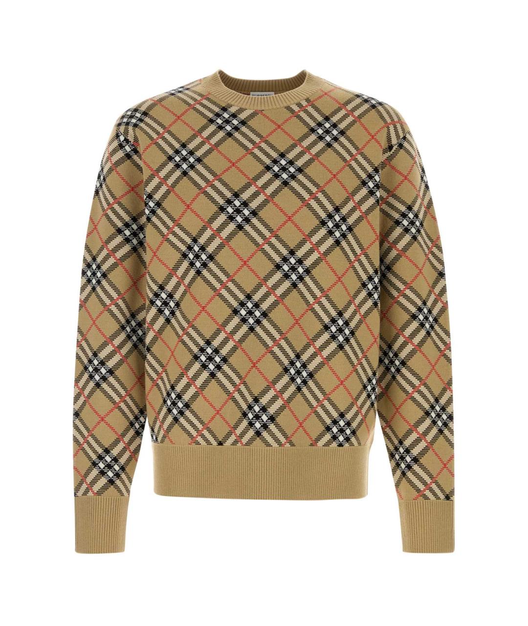 BURBERRY Бежевый шерстяной джемпер / свитер, фото 1