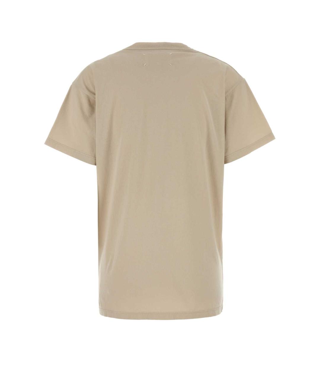 MAISON MARGIELA Бежевая хлопковая футболка, фото 2