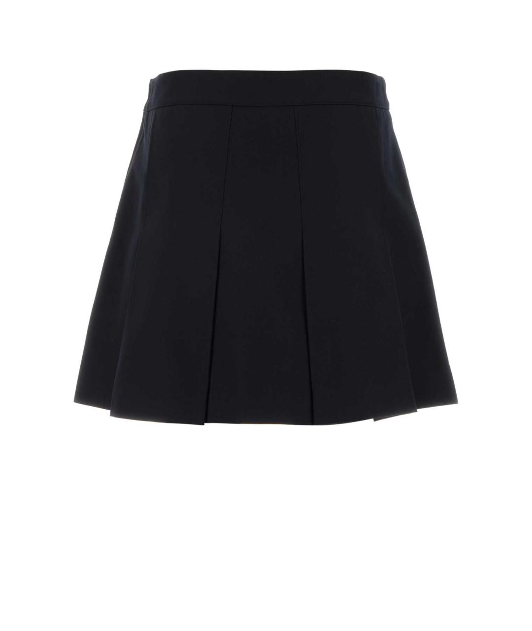 A.P.C. Темно-синяя полиэстеровая юбка мини, фото 2