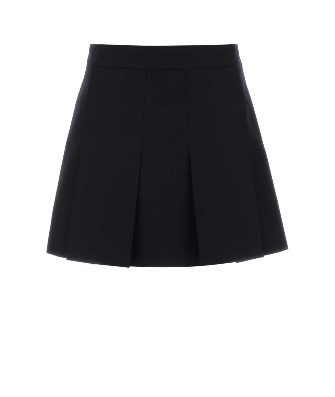 A.P.C. Темно-синяя полиэстеровая юбка мини, фото 1