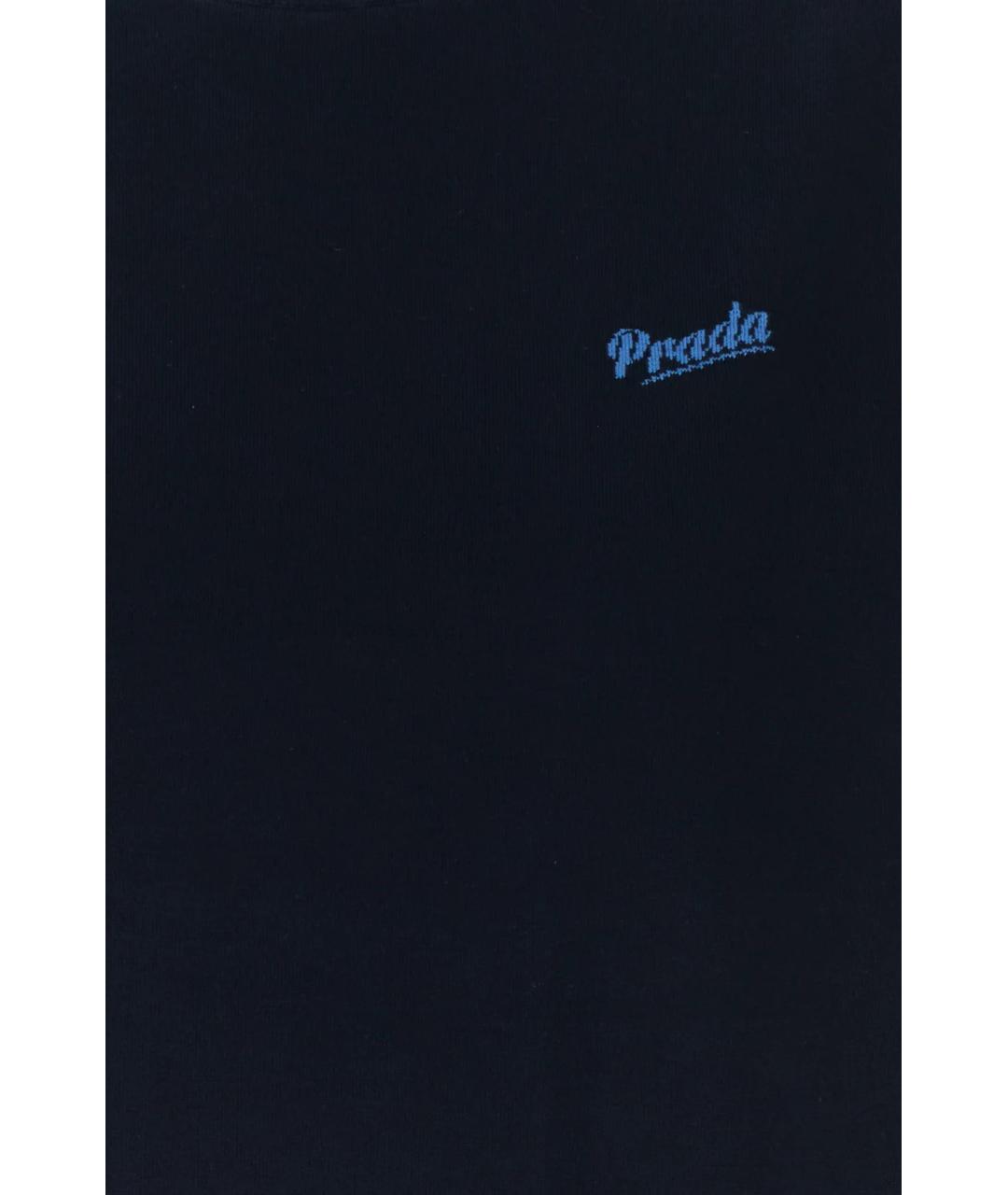 PRADA Темно-синий шелковый джемпер / свитер, фото 3