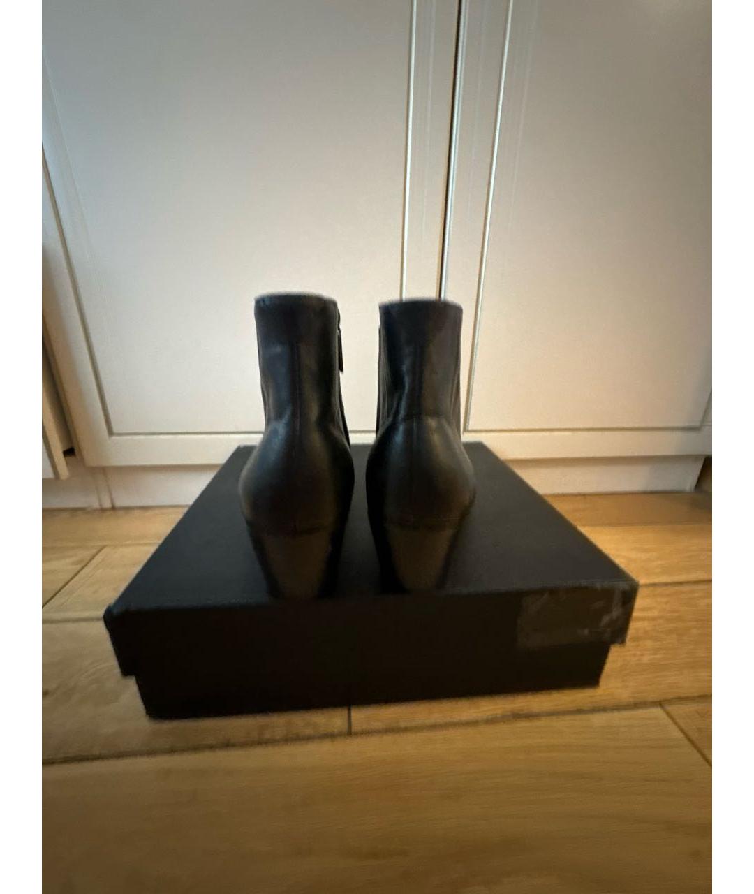 SAINT LAURENT Черные кожаные ботильоны, фото 4