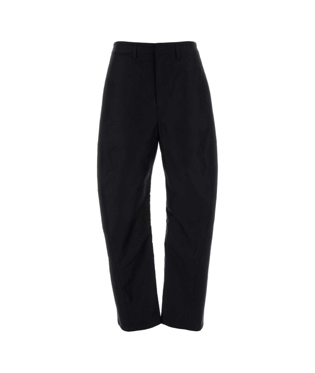 LEMAIRE Черные хлопковые прямые брюки, фото 1