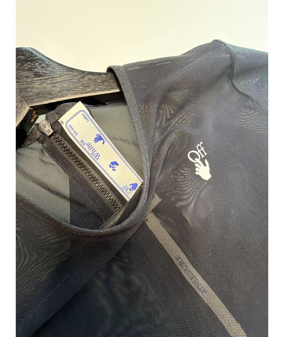 1/OFF Черное синтетическое повседневное платье, фото 4