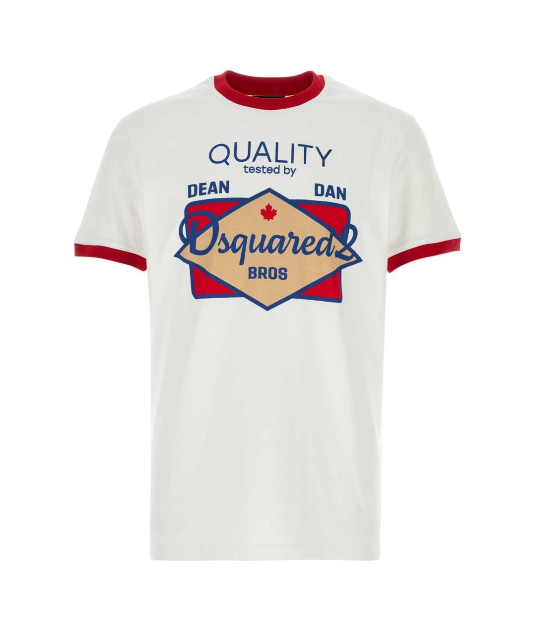 DSQUARED2 Белая хлопковая футболка, фото 1