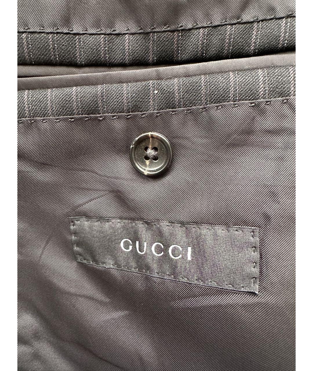 GUCCI Черный шерстяной пиджак, фото 7