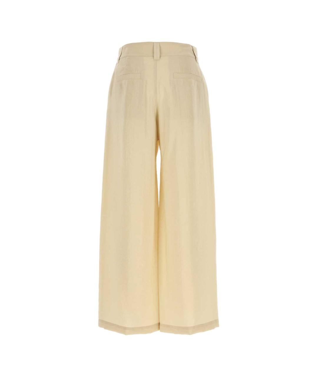 LEMAIRE Бежевые шелковые повседневные брюки, фото 2