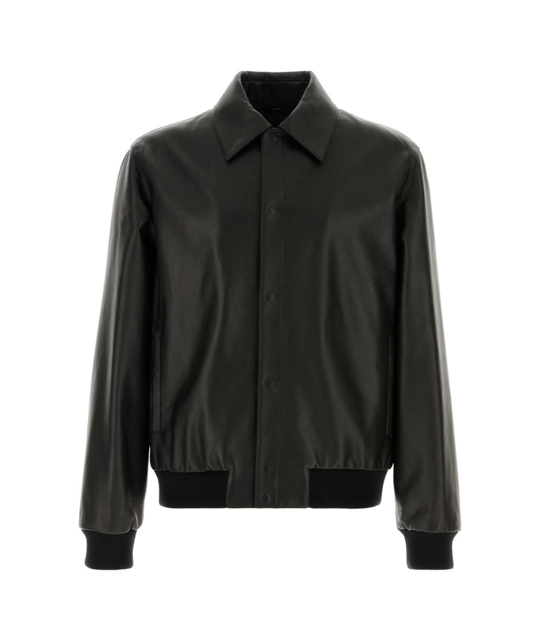 FENDI Черная кожаная куртка, фото 1