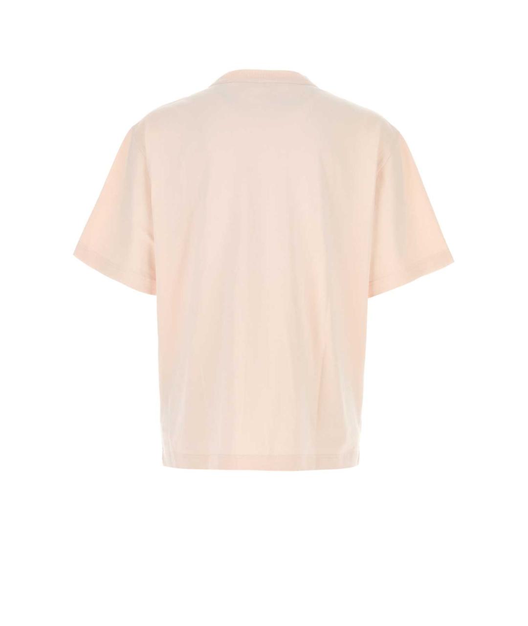 MAISON KITSUNE Розовая хлопковая футболка, фото 2