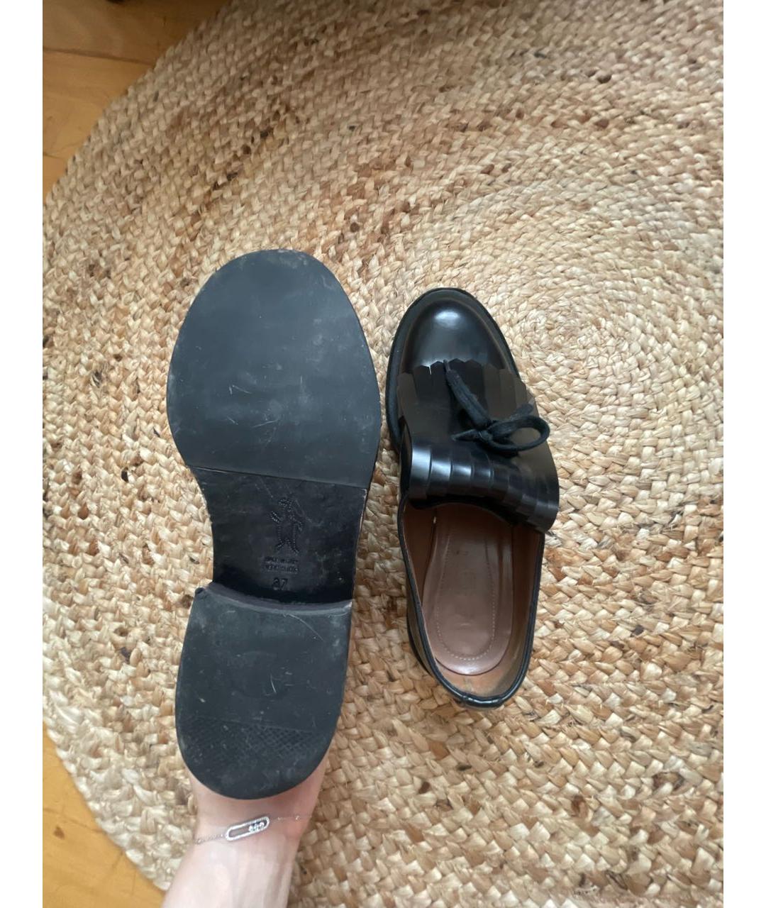 MARNI Черные кожаные лоферы, фото 6