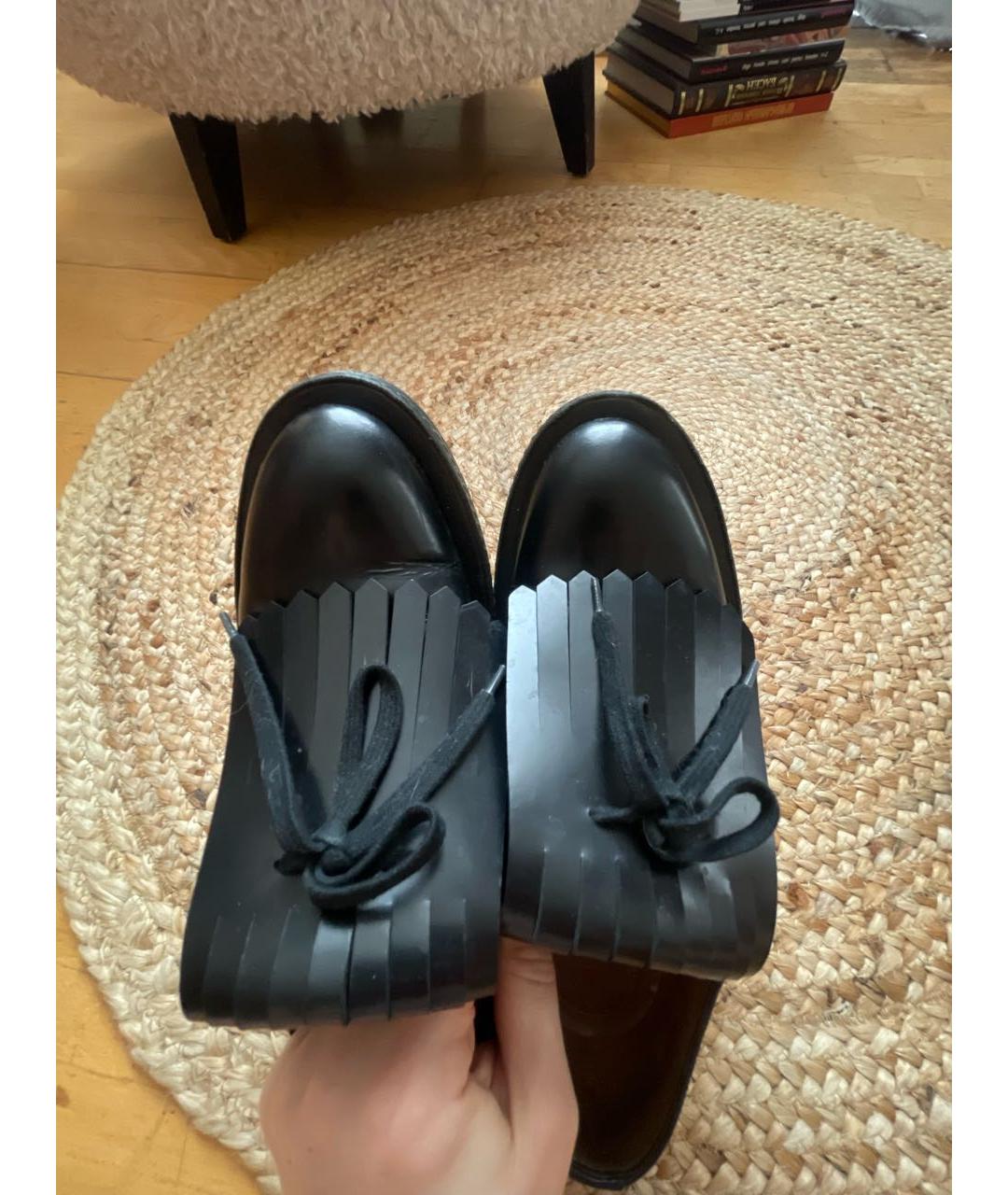 MARNI Черные кожаные лоферы, фото 3