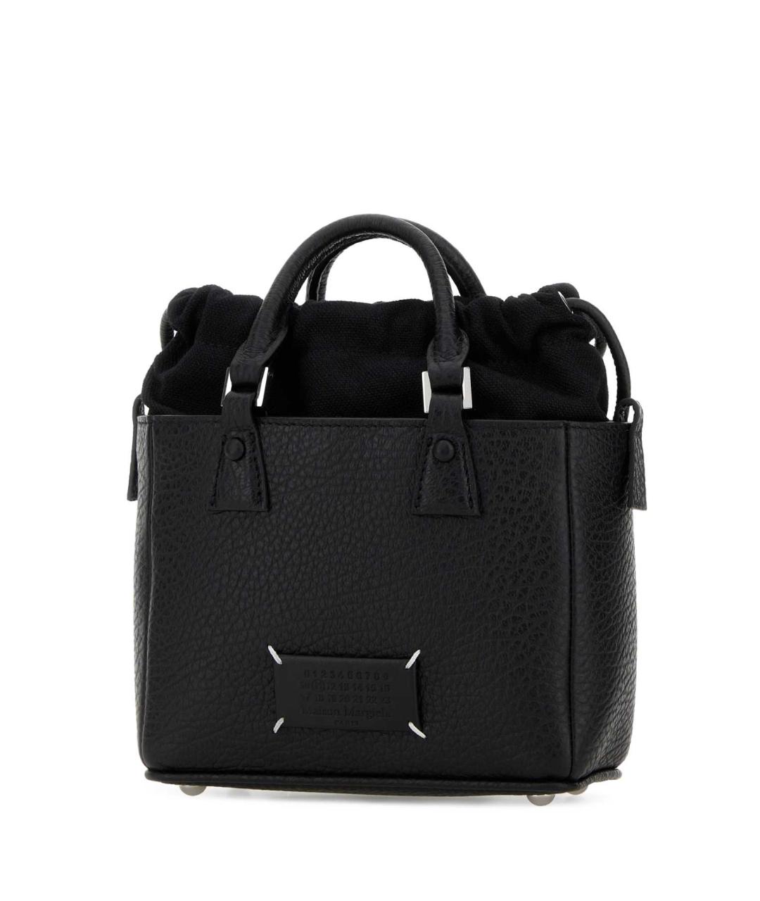 MAISON MARGIELA Черная кожаная сумка тоут, фото 2