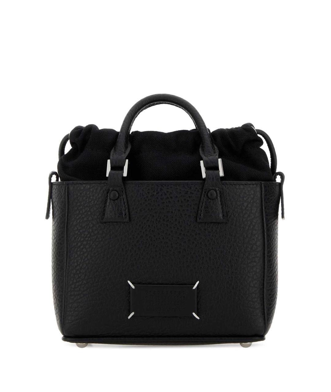 MAISON MARGIELA Черная кожаная сумка тоут, фото 1