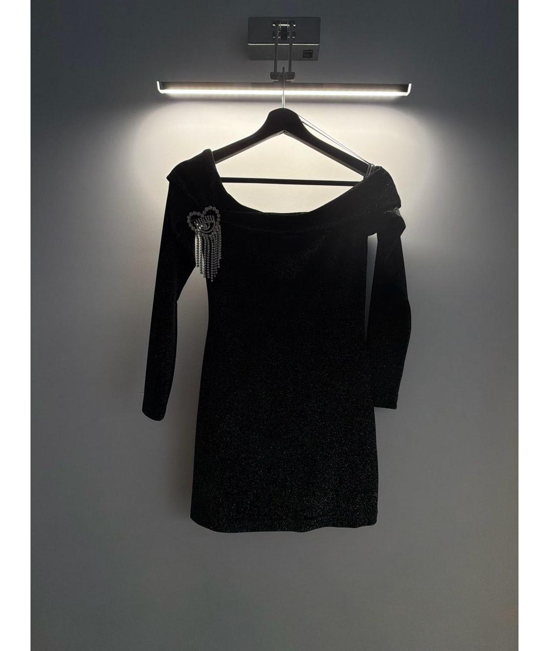 CHIARA FERRAGNI Черное полиэстеровое вечернее платье, фото 5