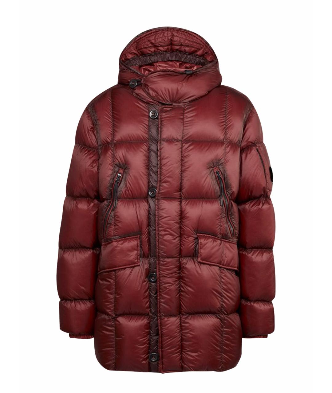 CP COMPANY Бордовое полиамидовое пальто, фото 1