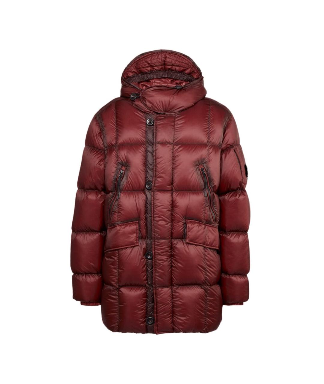 CP COMPANY Бордовое полиамидовое пальто, фото 8