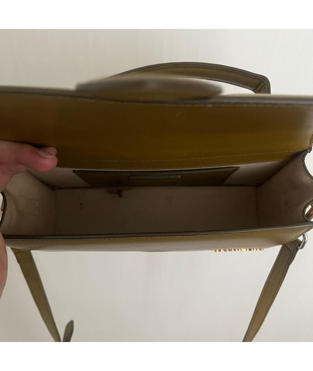 JACQUEMUS Хаки кожаная сумка через плечо, фото 4