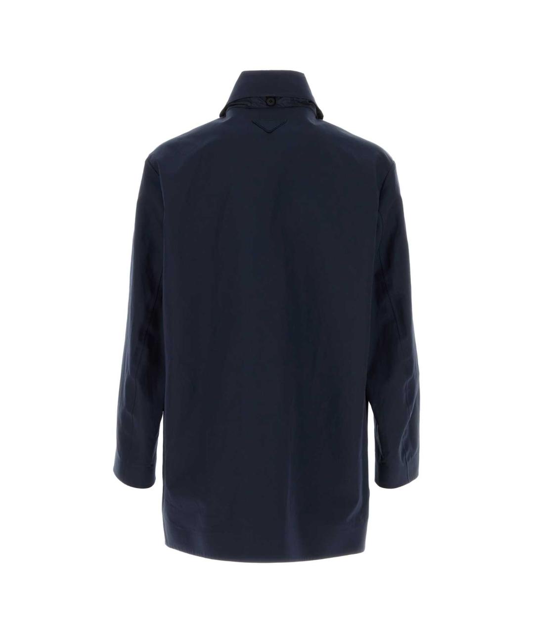 PRADA Темно-синее хлопковое пальто, фото 2
