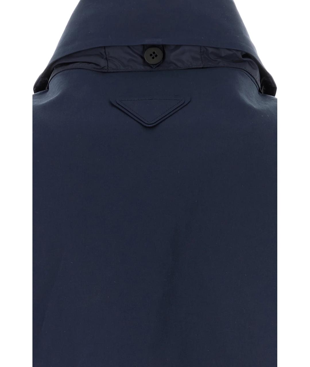 PRADA Темно-синее хлопковое пальто, фото 3