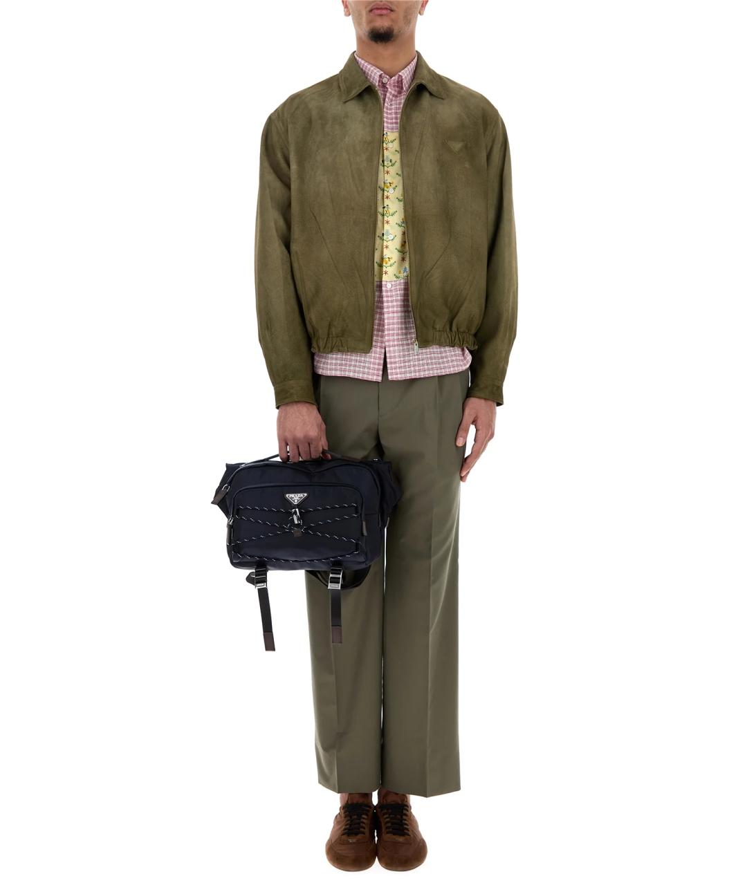 PRADA Зеленая замшевая куртка, фото 6