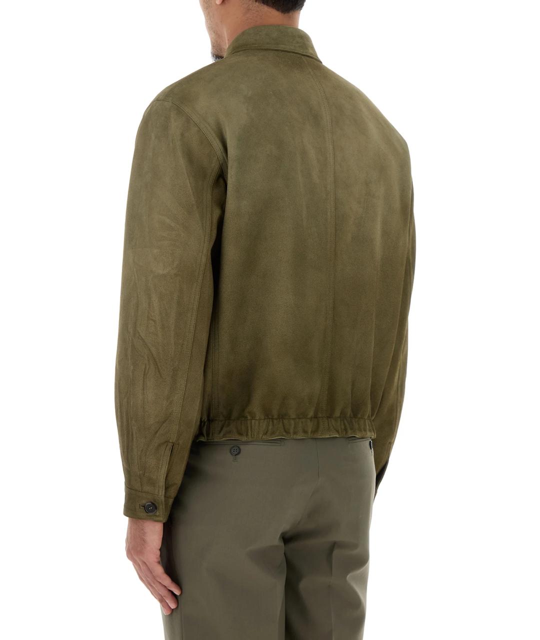 PRADA Зеленая замшевая куртка, фото 4