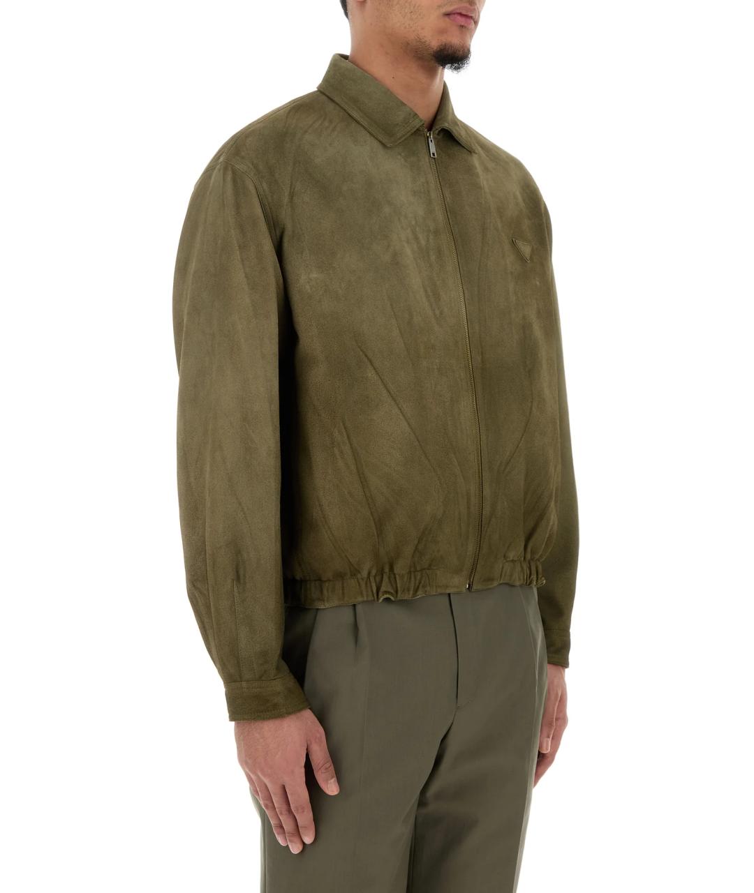 PRADA Зеленая замшевая куртка, фото 3