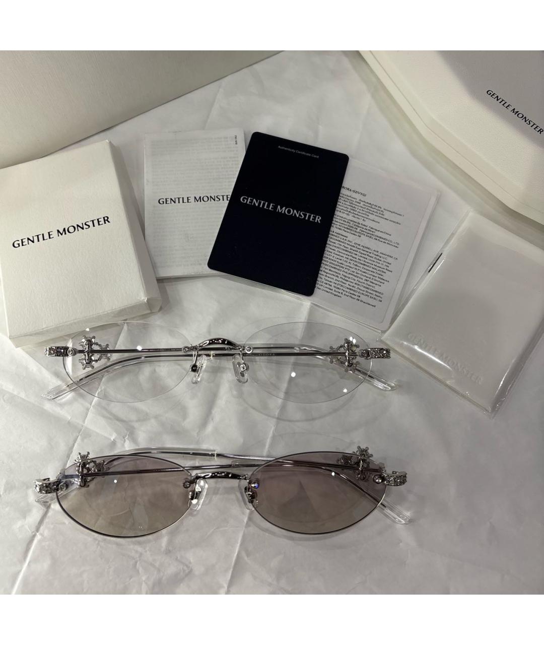 GENTLE MONSTER Фиолетовые металлические солнцезащитные очки, фото 7