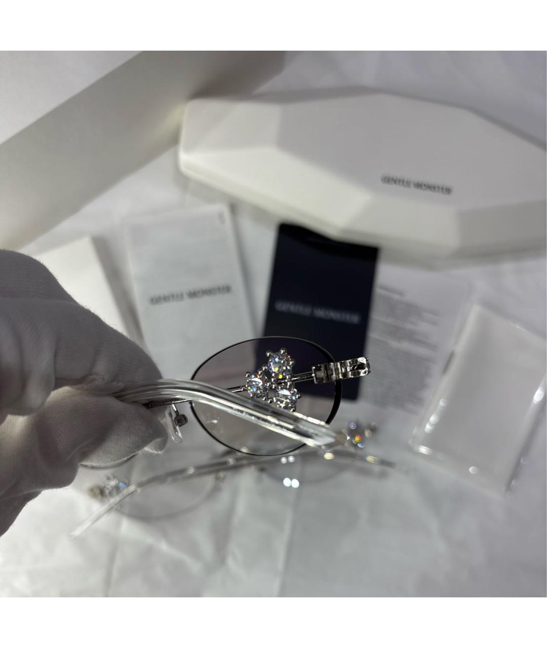 GENTLE MONSTER Фиолетовые металлические солнцезащитные очки, фото 6