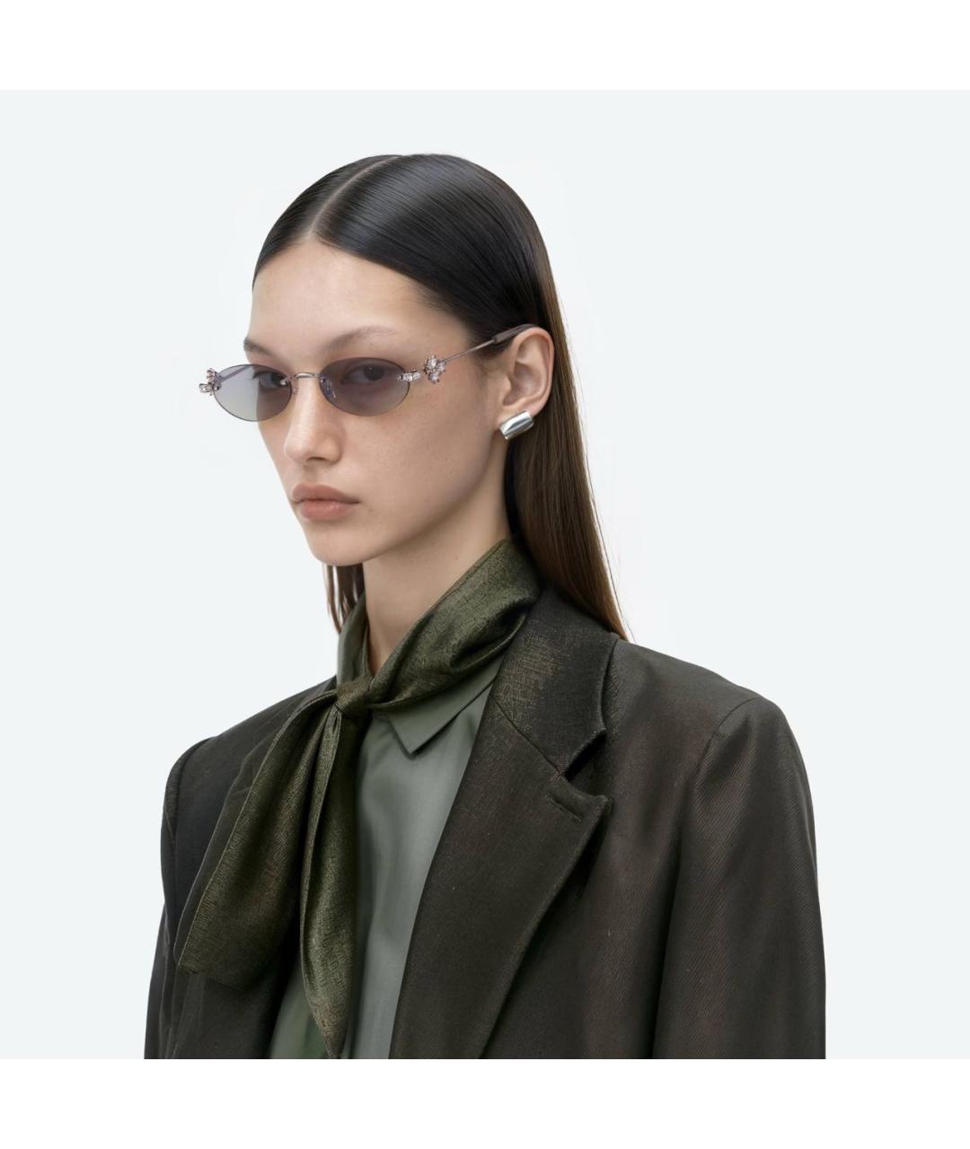 GENTLE MONSTER Фиолетовые металлические солнцезащитные очки, фото 4