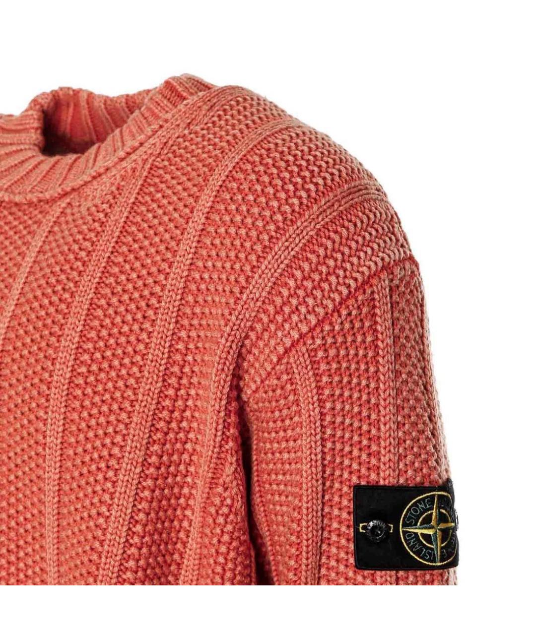 STONE ISLAND Коралловый шерстяной джемпер / свитер, фото 5
