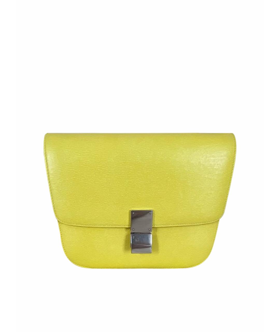 CELINE Желтая кожаная сумка через плечо, фото 1