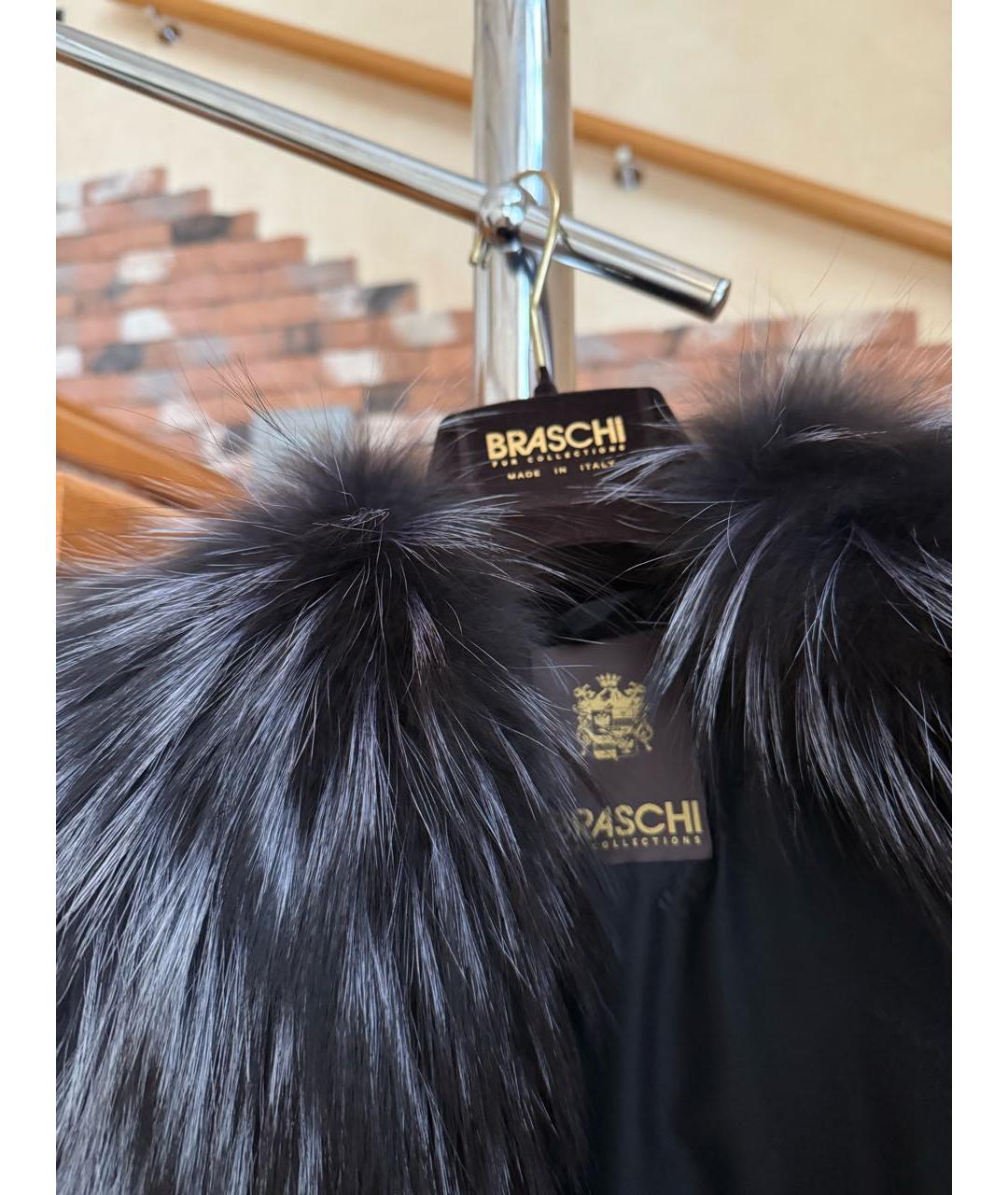 BRASCHI Серая меховая дубленка, фото 4