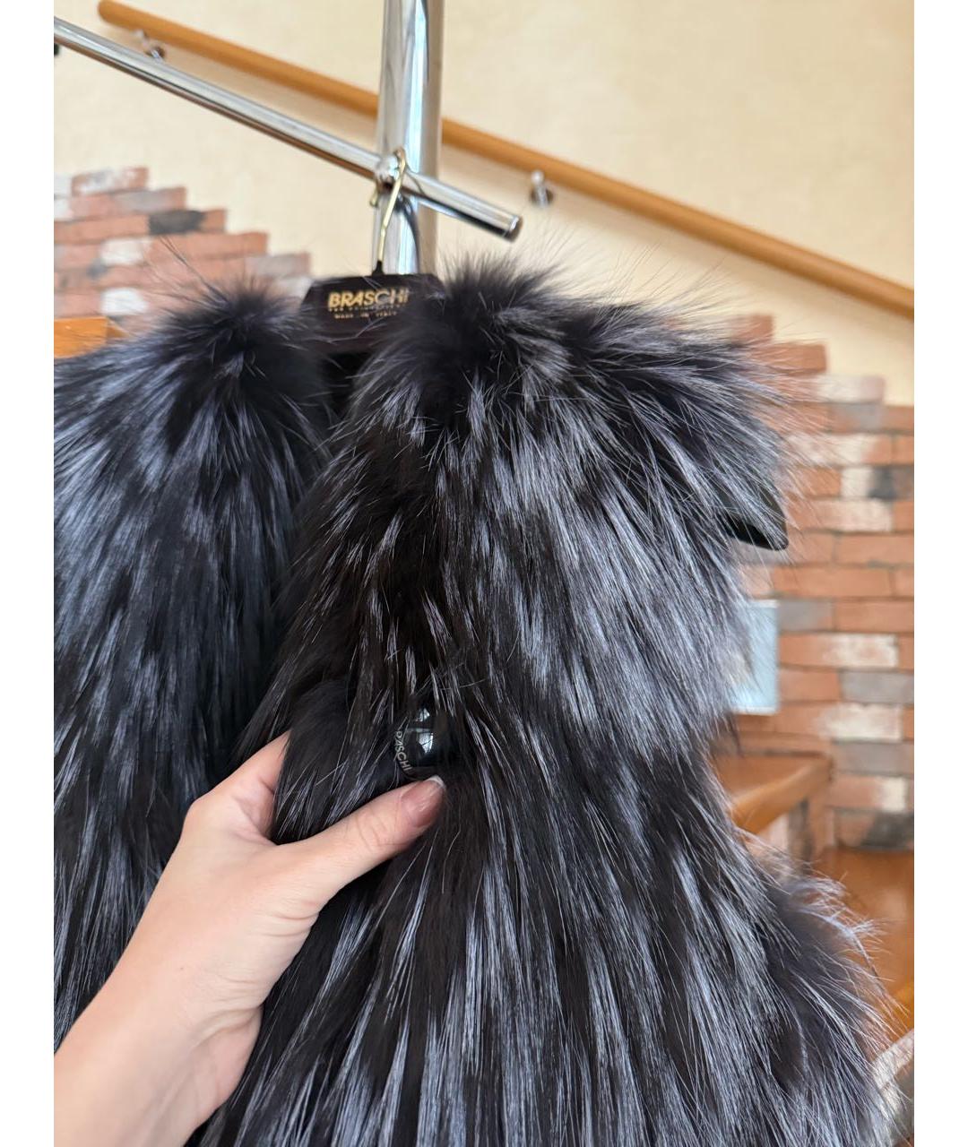 BRASCHI Серая меховая дубленка, фото 2