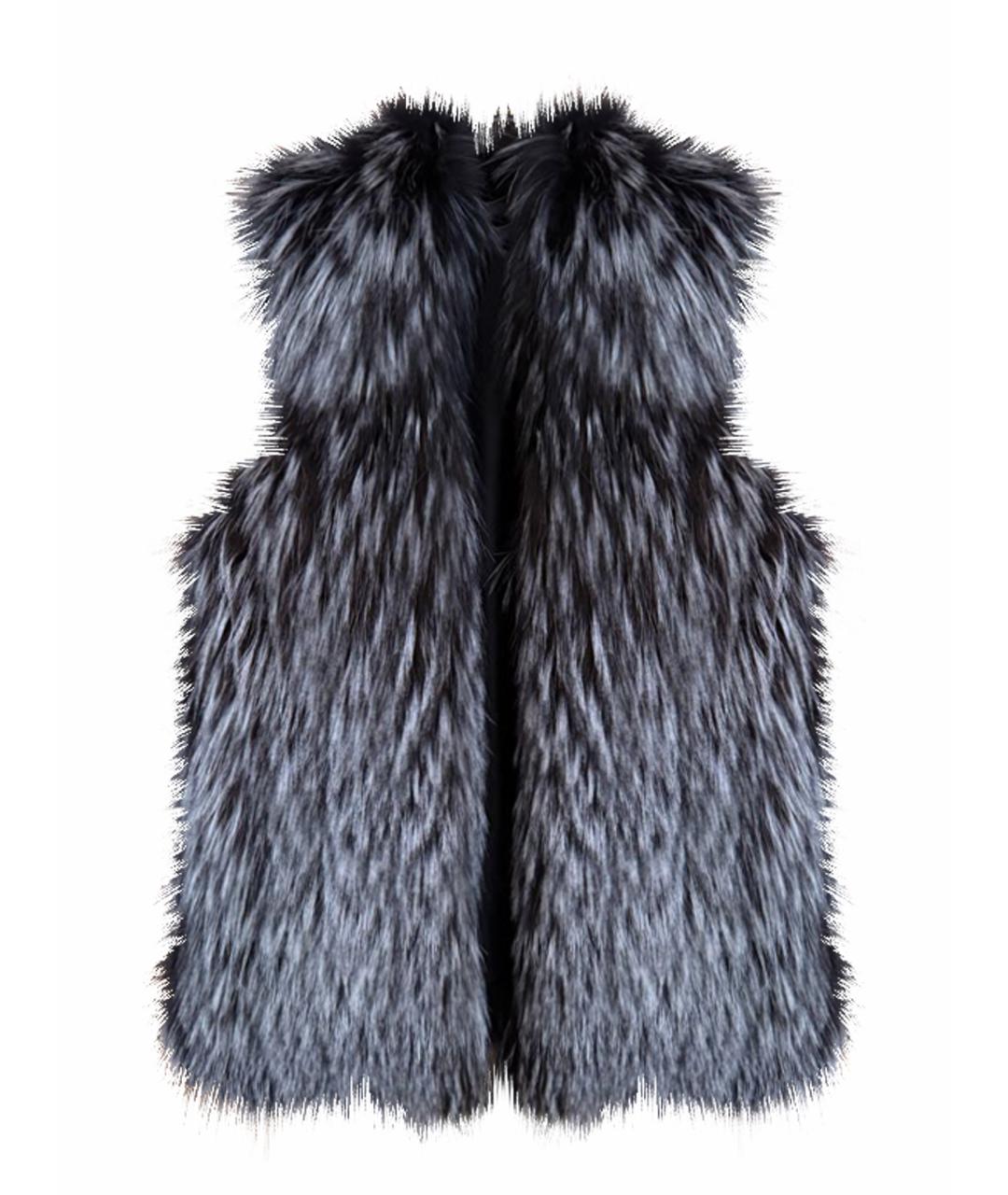 BRASCHI Серая меховая дубленка, фото 1