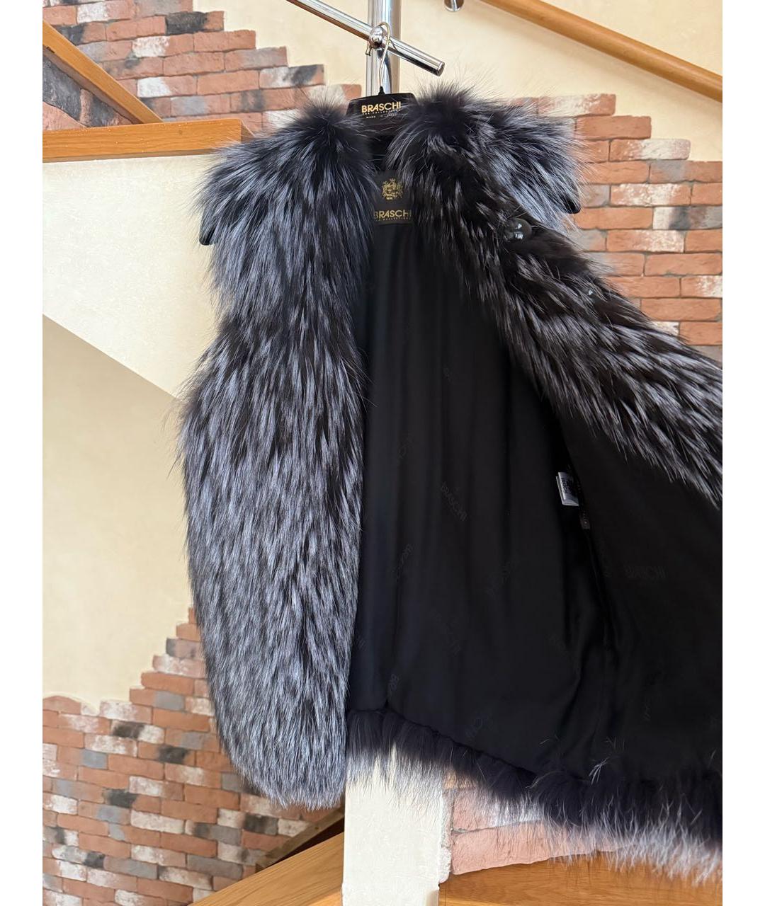 BRASCHI Серая меховая дубленка, фото 3