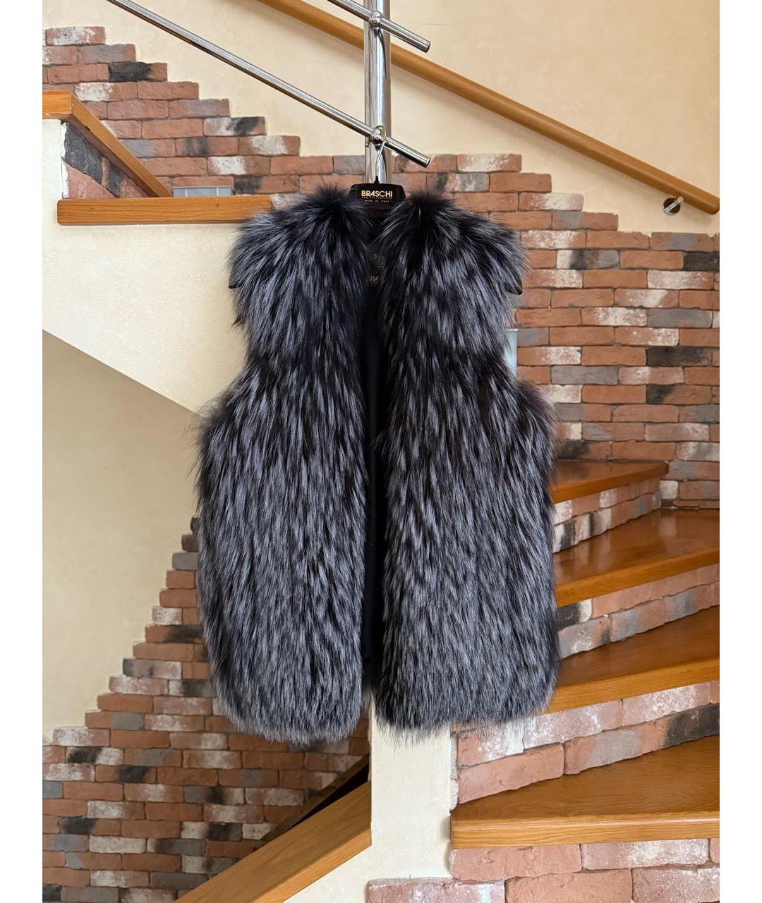 BRASCHI Серая меховая дубленка, фото 5