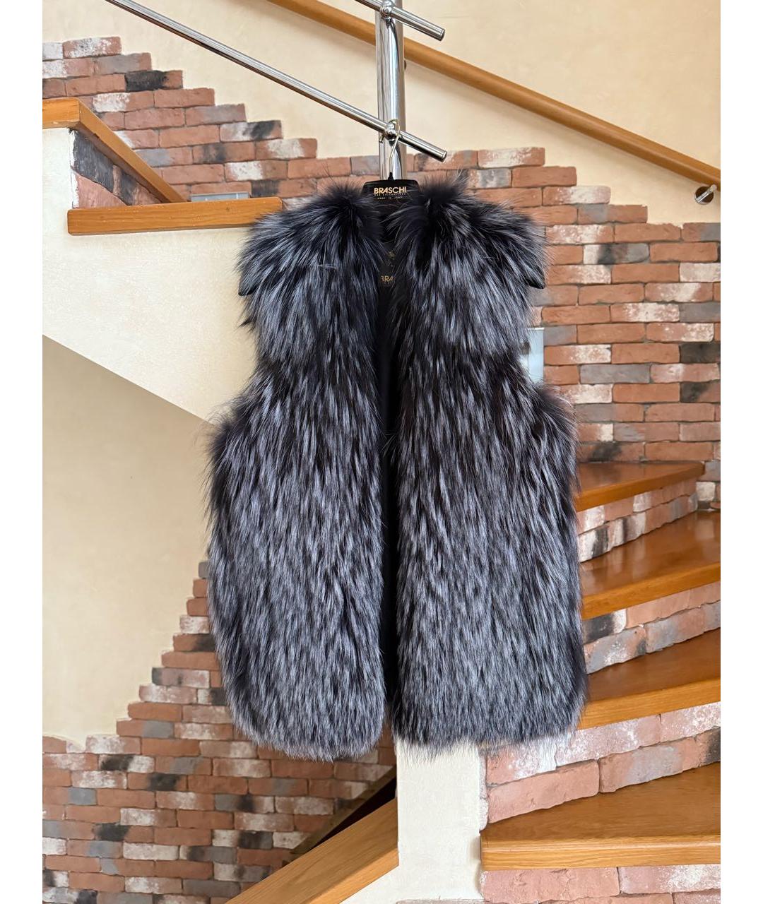 BRASCHI Серая меховая дубленка, фото 9