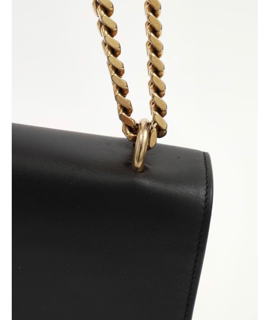 SAINT LAURENT Черная кожаная сумка через плечо, фото 8
