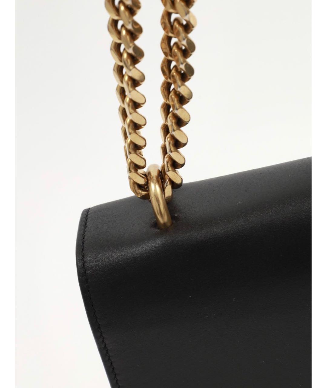 SAINT LAURENT Черная кожаная сумка через плечо, фото 7