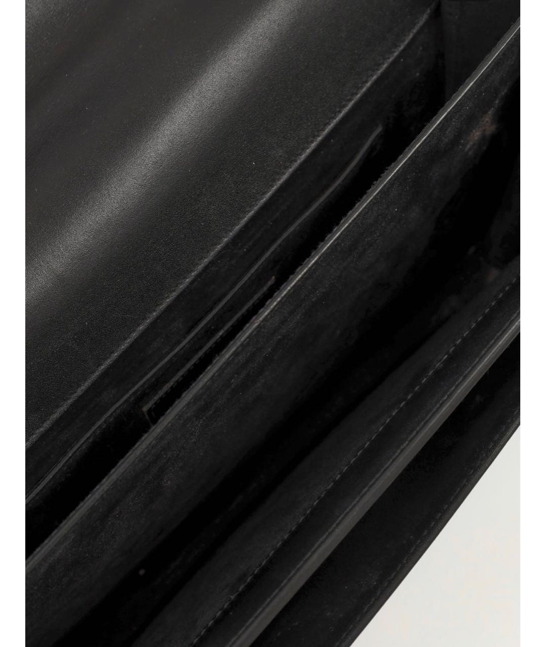 SAINT LAURENT Черная кожаная сумка через плечо, фото 4