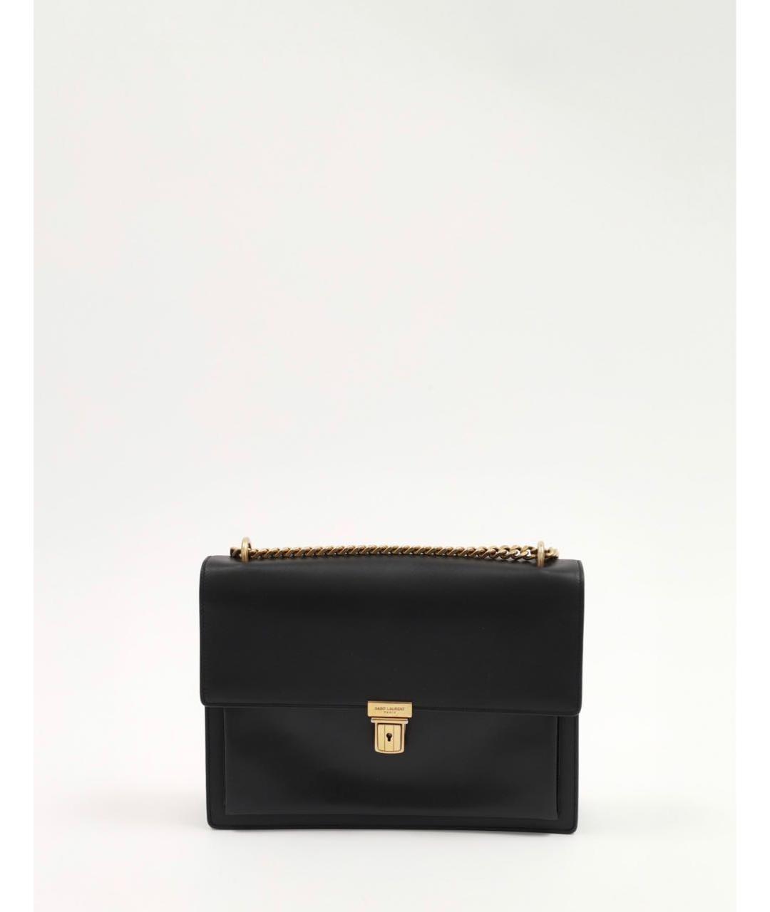 SAINT LAURENT Черная кожаная сумка через плечо, фото 9