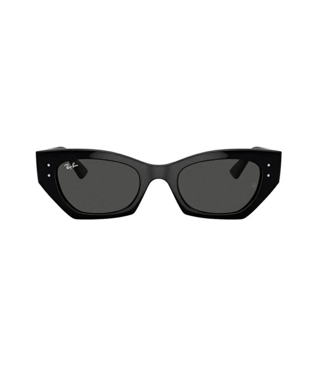 RAY BAN Черные пластиковые солнцезащитные очки, фото 7