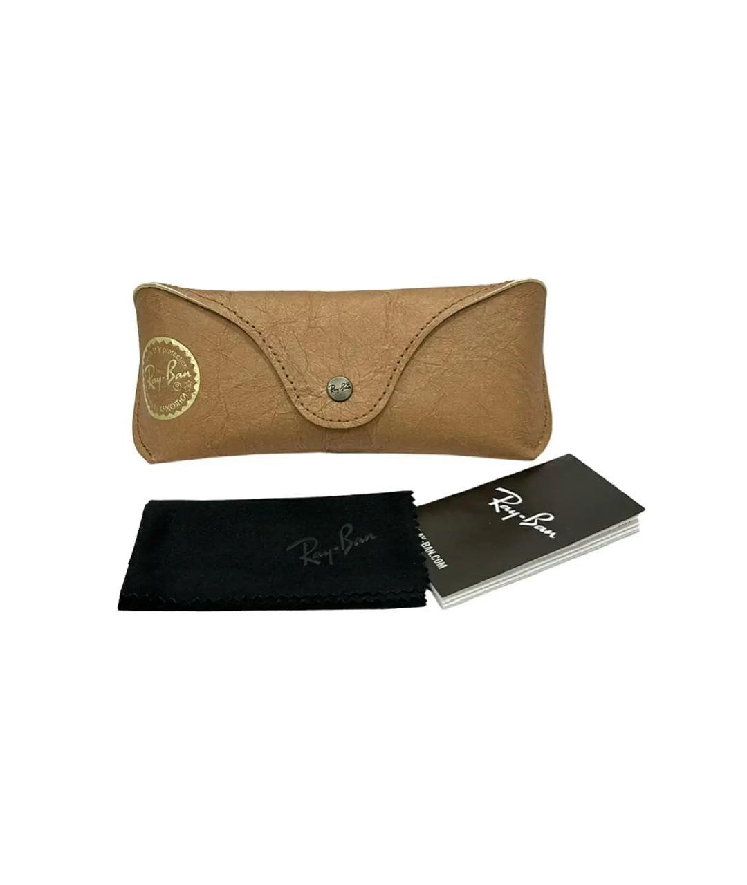 RAY BAN Черные пластиковые солнцезащитные очки, фото 6