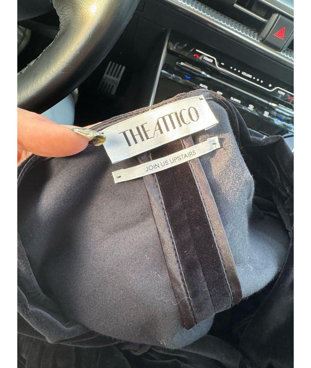 THE ATTICO Черное бархатное вечернее платье, фото 3