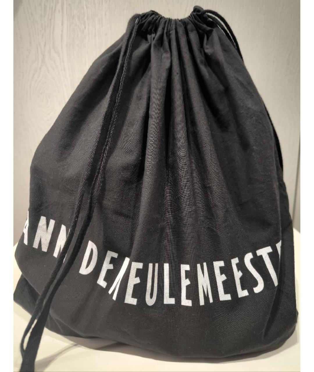 ANN DEMEULEMEESTER Черные кожаные полусапоги, фото 5