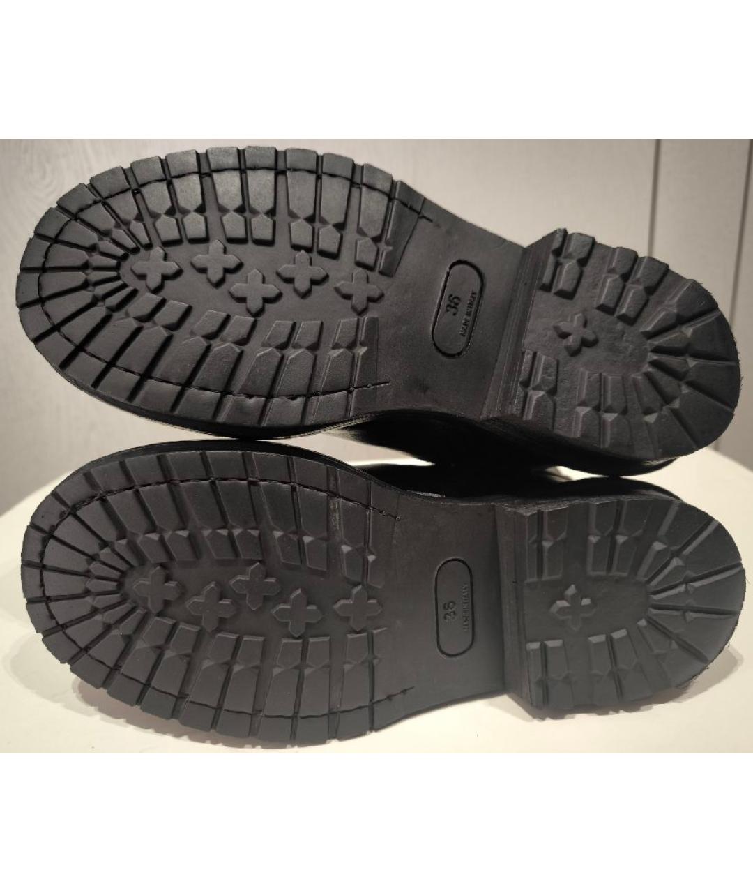 ANN DEMEULEMEESTER Черные кожаные полусапоги, фото 8