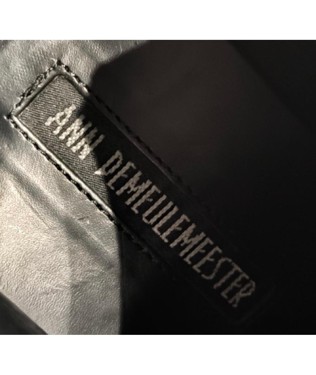 ANN DEMEULEMEESTER Черные кожаные полусапоги, фото 6