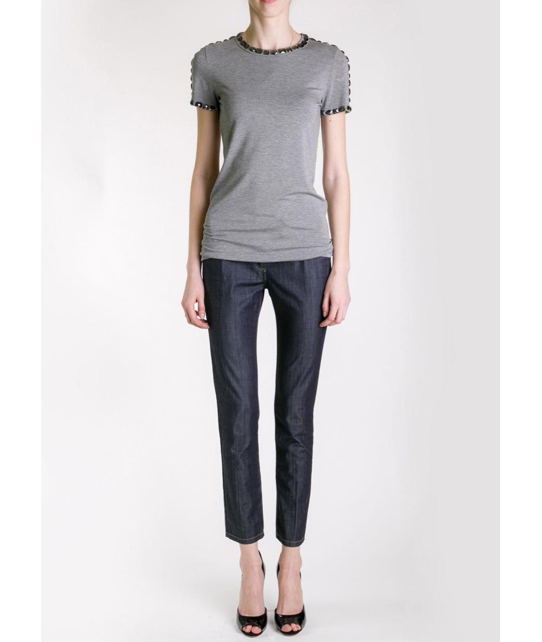 LES COPAINS Темно-синие хлопко-эластановые джинсы слим, фото 2