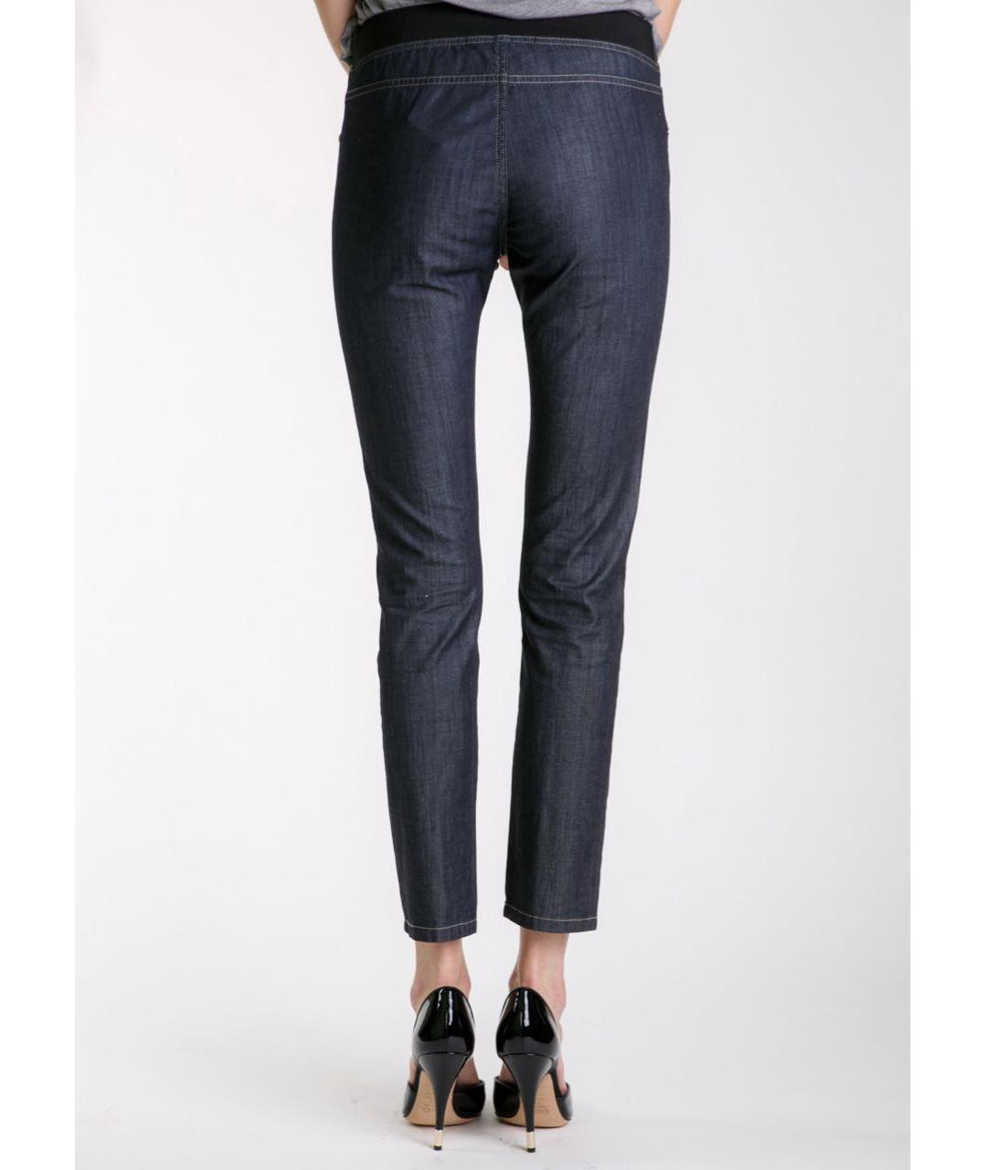 LES COPAINS Темно-синие хлопко-эластановые джинсы слим, фото 4
